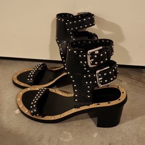 Black Stud Sandals